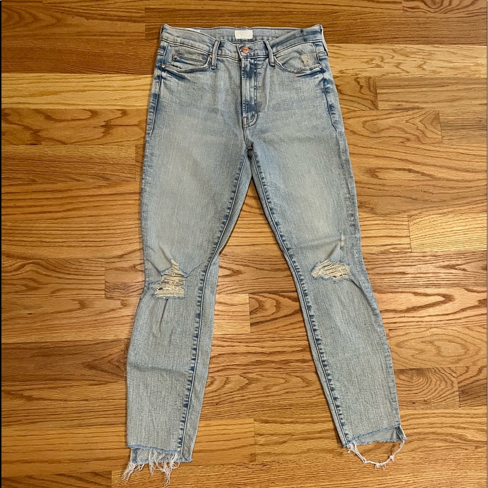 Mother The Stunner Zip - Ankle Step Fray Size 27